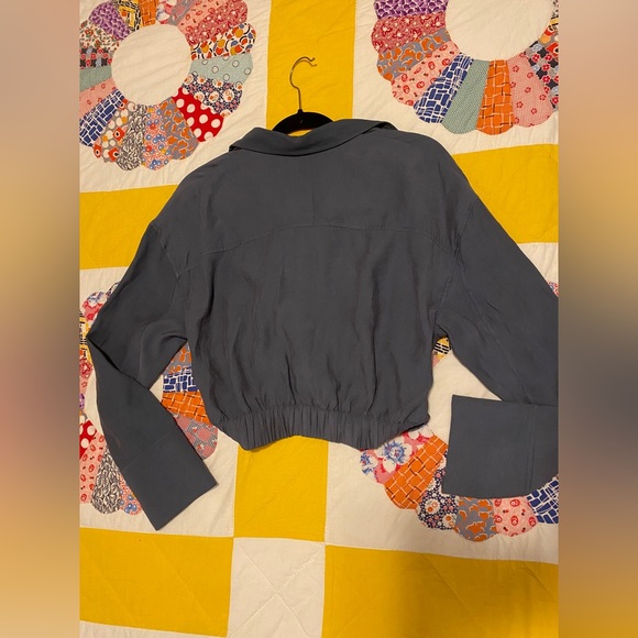 Zara collared button up crop top - Picture 2 of 9
